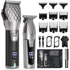 Professional Hair Clippers for Men Trimmer Set, Cordless Grooming Kit